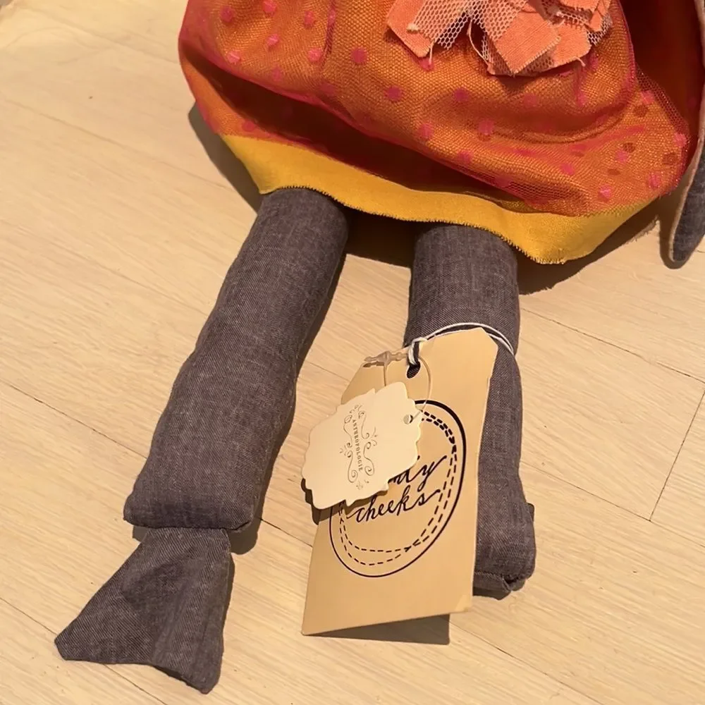 Anthropologie Dainty Cheeks Fancy Lady Owl Doll NWT Rare Retired 18”